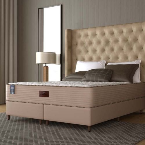 Cama Box + Colchão Simmons Sensations Moderate