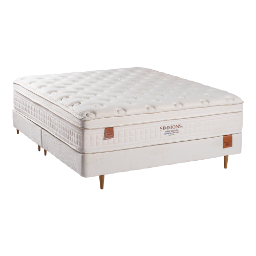Conjunto Cama Box e Colchão Simmons Times Square Série 3 — Conforto Macio